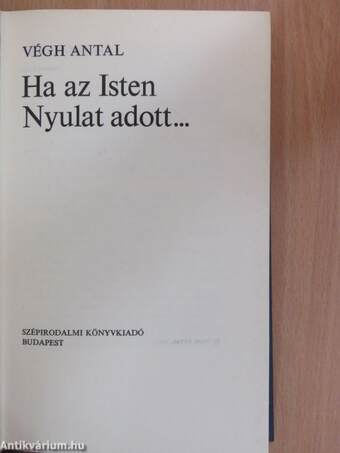 Ha az Isten Nyulat adott...