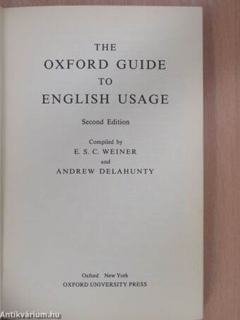 The Oxford Guide to English Usage