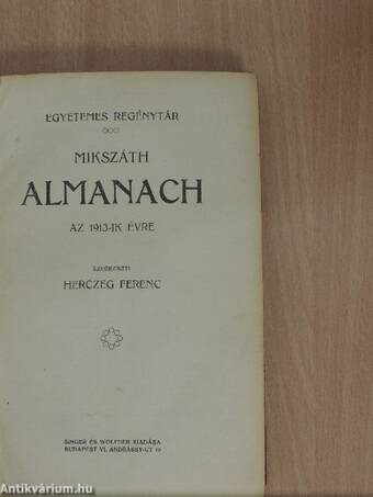 Mikszáth Almanach az 1913-ik évre