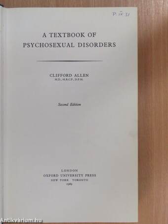 A textbook of psychosexual disorders