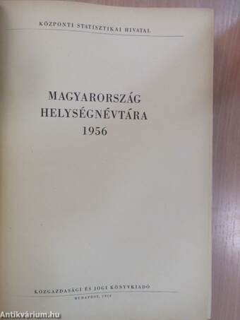 Magyarország helységnévtára 1956