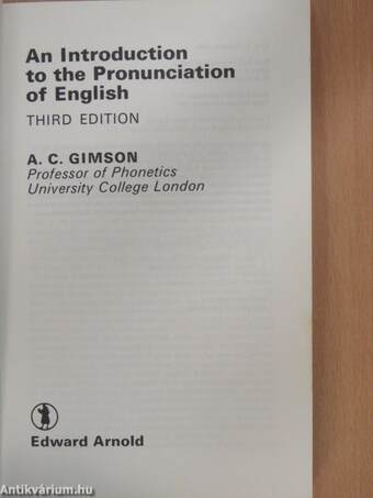 An Introduction to the Pronunciation of English