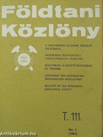 Földtani Közlöny 1981/1.