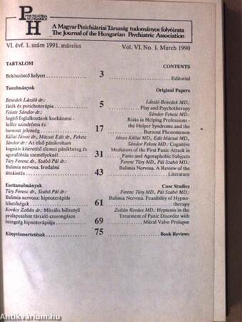 Psychiatria Hungarica 1991/1-5.