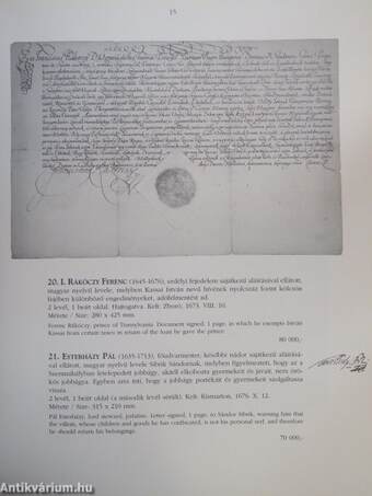 Magyar vonatkozású oklevelek és kéziratok 1359-től 1960-ig