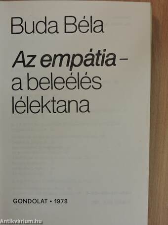 Az empátia - a beleélés lélektana