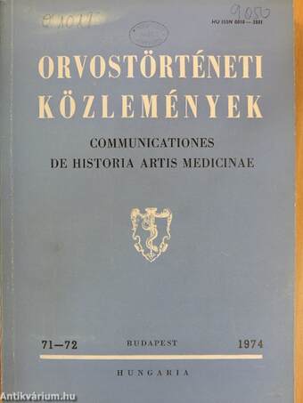 Orvostörténeti közlemények 71-72.