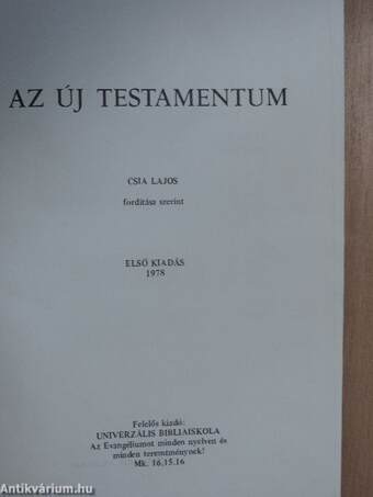 Az új testamentum