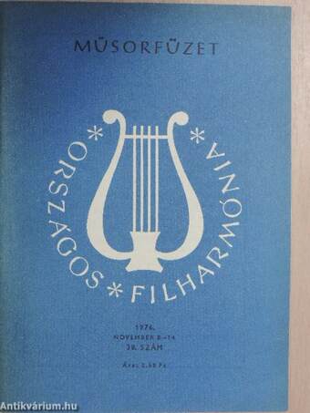 Országos Filharmónia Műsorfüzet 1976/38.
