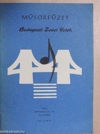 Budapesti Zenei Hetek műsorfüzet 1976/34.