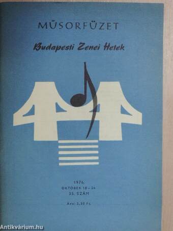 Budapesti Zenei Hetek műsorfüzet 1976/35.
