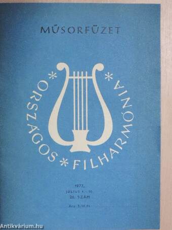 Országos Filharmónia Műsorfüzet 1977/26.