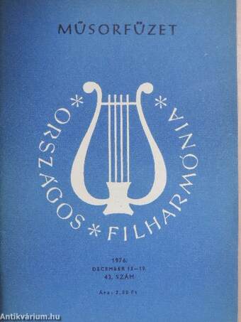 Országos Filharmónia Műsorfüzet 1976/43.