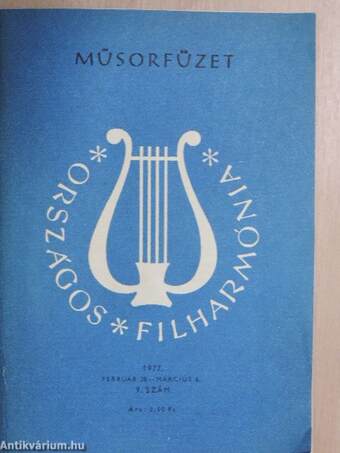 Országos Filharmónia Műsorfüzet 1977/9.