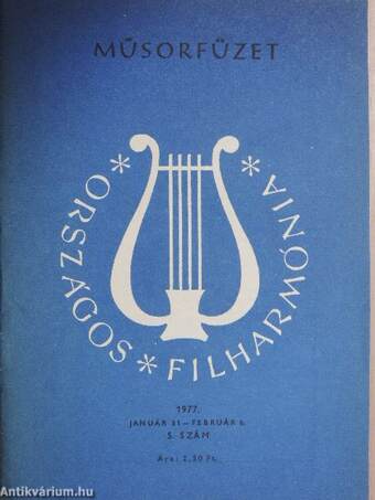 Országos Filharmónia Műsorfüzet 1977/5.