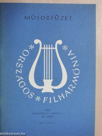 Országos Filharmónia Műsorfüzet 1976/45.