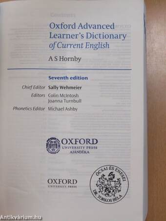 Oxford Advanced Learner's Dictionary - CD-vel