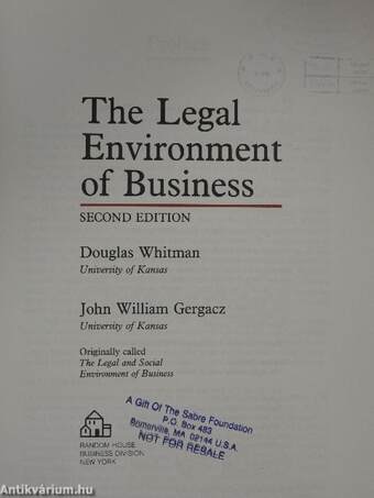 The Legal Environment of Business