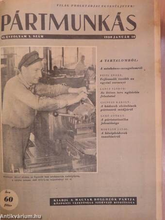 Pártmunkás/Pártépítés 1950. (nem teljes évfolyam)