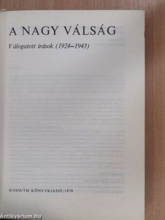 A nagy válság