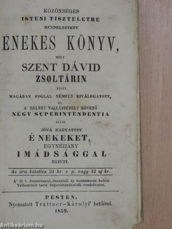 Közönséges isteni tiszteletre rendeltetett énekes könyv/Egynehány reggeli és estvéli és más alkalmatosságokra való imádságok