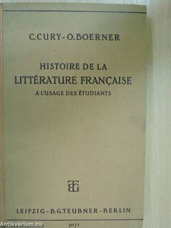 Histoire de la littérature francaise
