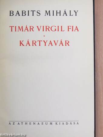 Timár Virgil fia/Kártyavár