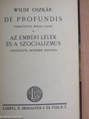 De profundis/Az emberi lélek és a szocializmus