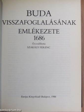 Buda visszafoglalásának emlékezete 1686