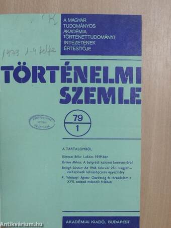 Történelmi Szemle 1979/1-4.