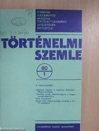 Történelmi Szemle 1980/1-4.