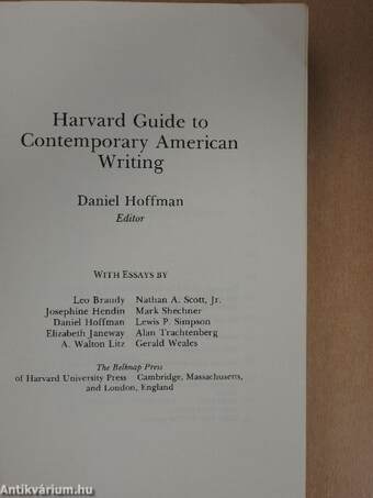 Harvard Guide to Contemporary American Writing