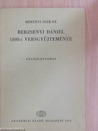 Berzsenyi Dániel 1808-i versgyűjteménye