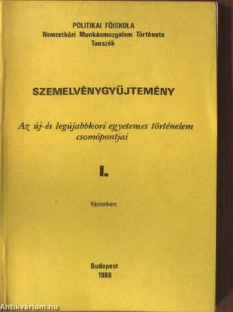 Szemelvénygyűjtemény I.