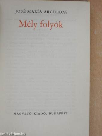 Mély folyók