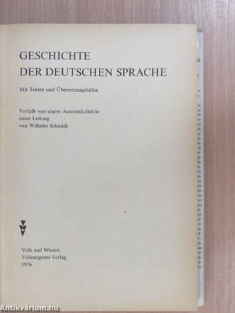 Geschichte der Deutschen Sprache