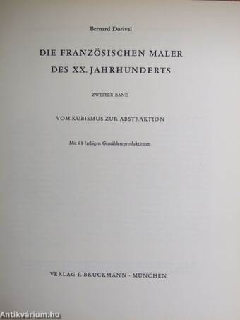 Die französischen Maler des XX. Jahrhunderts II.