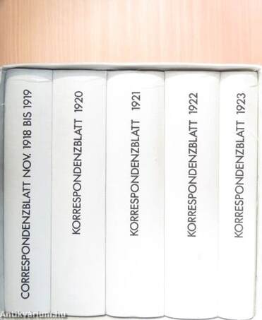 Correspondenzblatt der Generalkommission der Gewerkschaften Deutschlands 1919 (gótbetűs)/Korrespondenzblatt des Allgemeinen Deutschen Gewerkschaftsbundes 1920-1923 (gótbetűs) I-V.