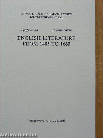 English literature from 1485 to 1660