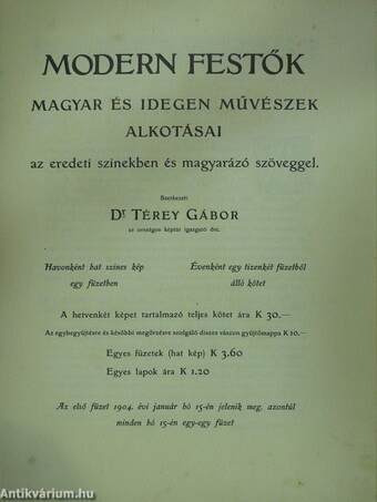 Modern festők 1904-1906. (nem teljes évfolyamok) (22 füzet)