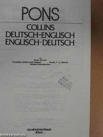 The Collins German-English/English-German Dictionary/Collins Deutsch-Englisch/Englisch-Deutsch