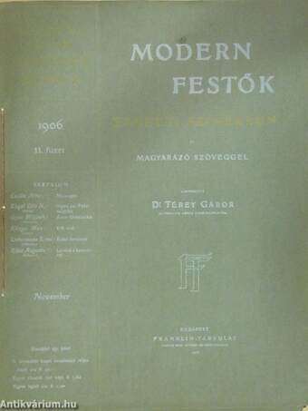 Modern festők 1904-1906. (nem teljes évfolyamok) (22 füzet)