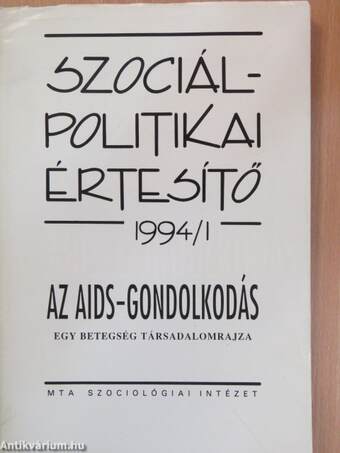 Szociálpolitikai értesítő 1994/1