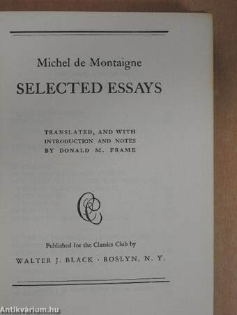 Selected Essays