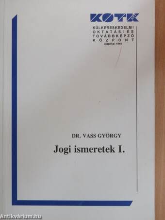 Jogi ismeretek I.