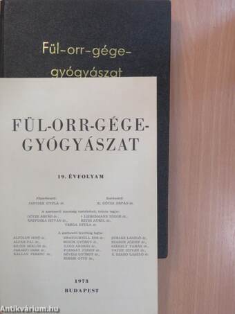 Fül-orr-gégegyógyászat 1973. január-december