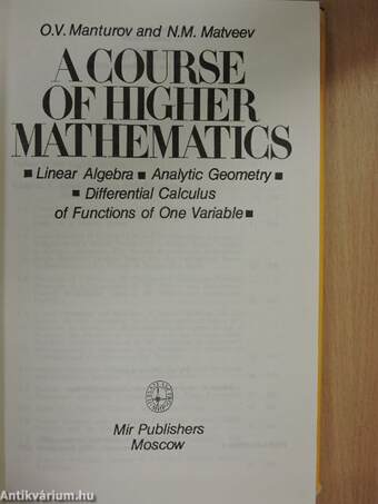 A Course of Higher Mathematics