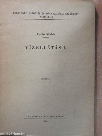 Vízellátás I.