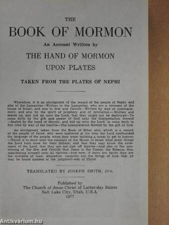 The Book of Mormon