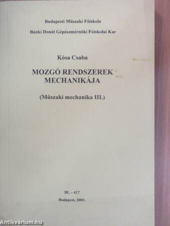 Mozgó rendszerek mechanikája